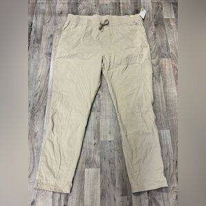 NWT All In Motion Men's Ripstop Pants Size XL Tan Elastic‎ Waist MSRP $35